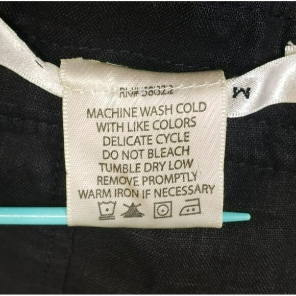 Max Studio Black Linen Skirt With Button Accents, Short, Women's Size 10 - Picture 5 of 5